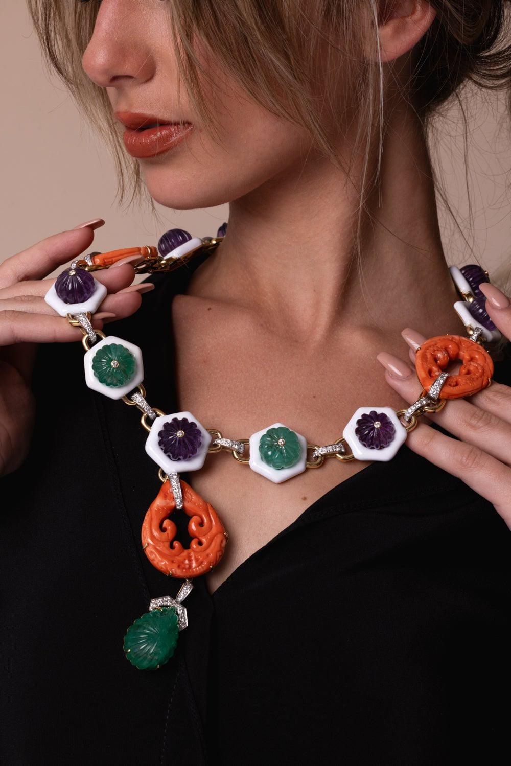 DAVID WEBB-Dreamscape Necklace-YELLOW GOLD