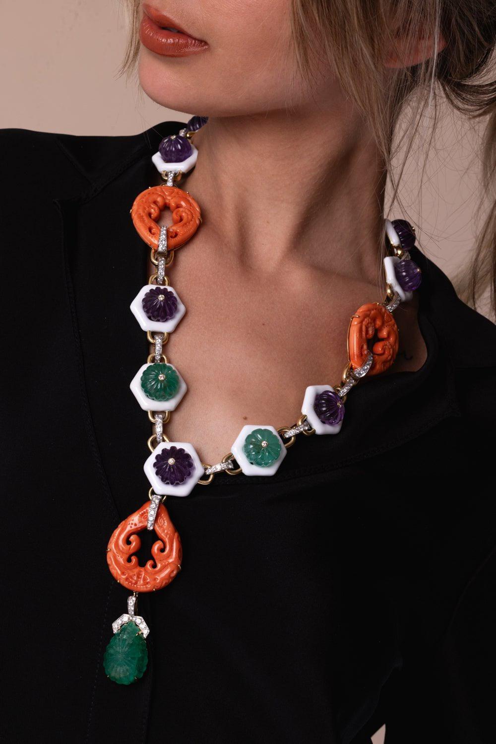 DAVID WEBB-Dreamscape Necklace-YELLOW GOLD
