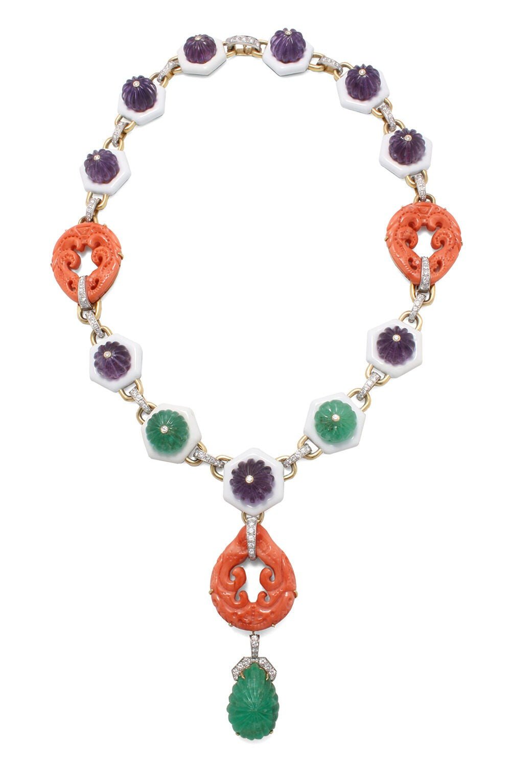 DAVID WEBB-Dreamscape Necklace-YELLOW GOLD