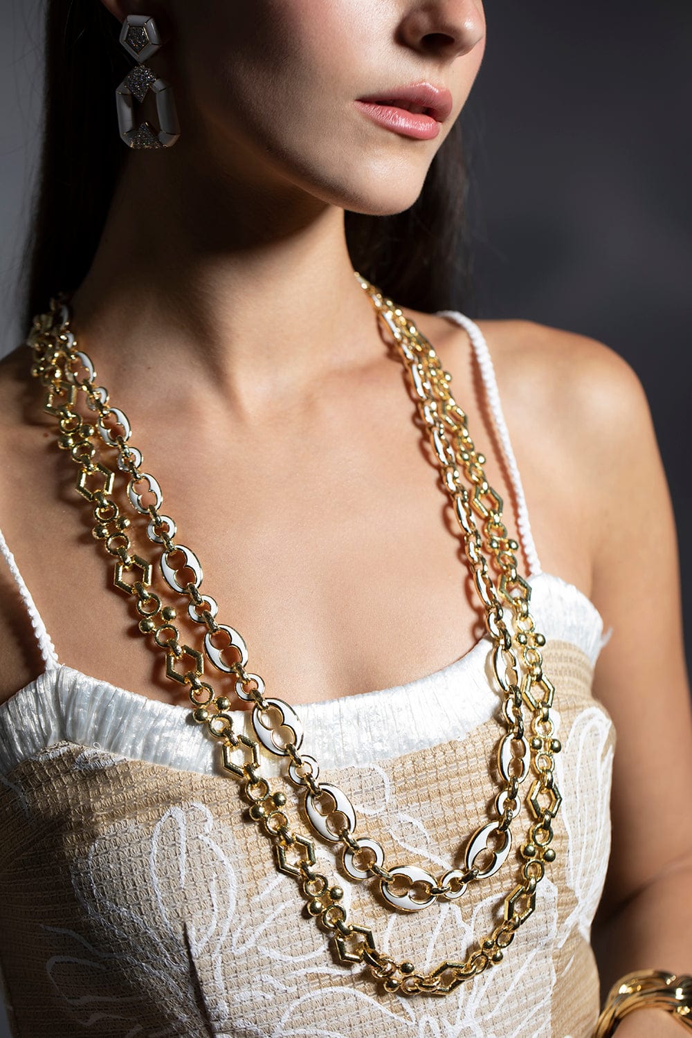 DAVID WEBB-Nautical Link Necklace-YELLOW GOLD
