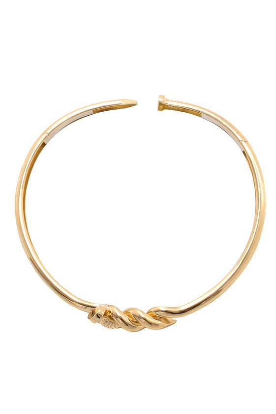 DAVID WEBB-Polished Twist Nail Collar-YELLOW GOLD
