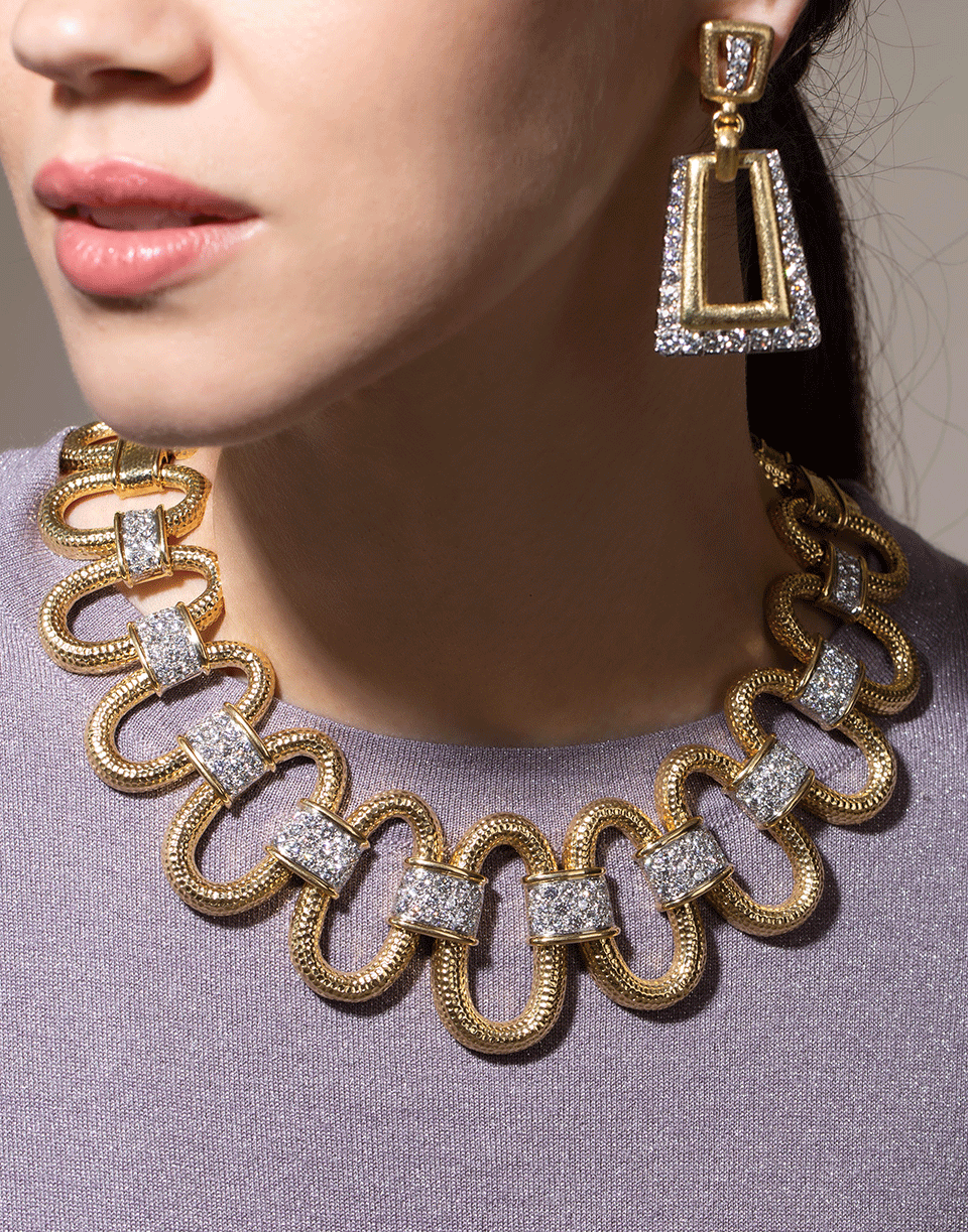 DAVID WEBB-Revelry Diamond Necklace-YELLOW GOLD