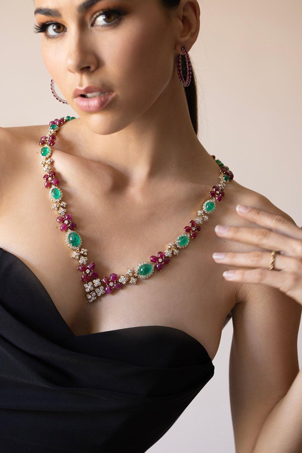 DAVID WEBB-Summer Berries Necklace-YELLOW GOLD
