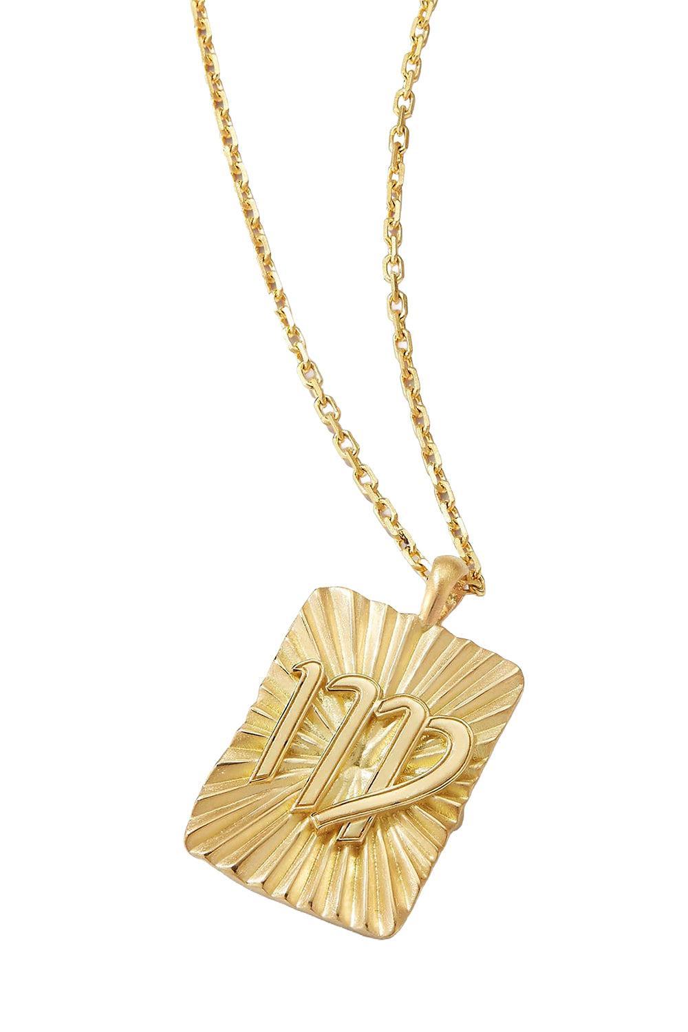 Virgo Zodiac Pendant Necklace-YELLOW GOLD-19-JEWELRYFINE JEWELNECKLACE O-DAVID WEBB