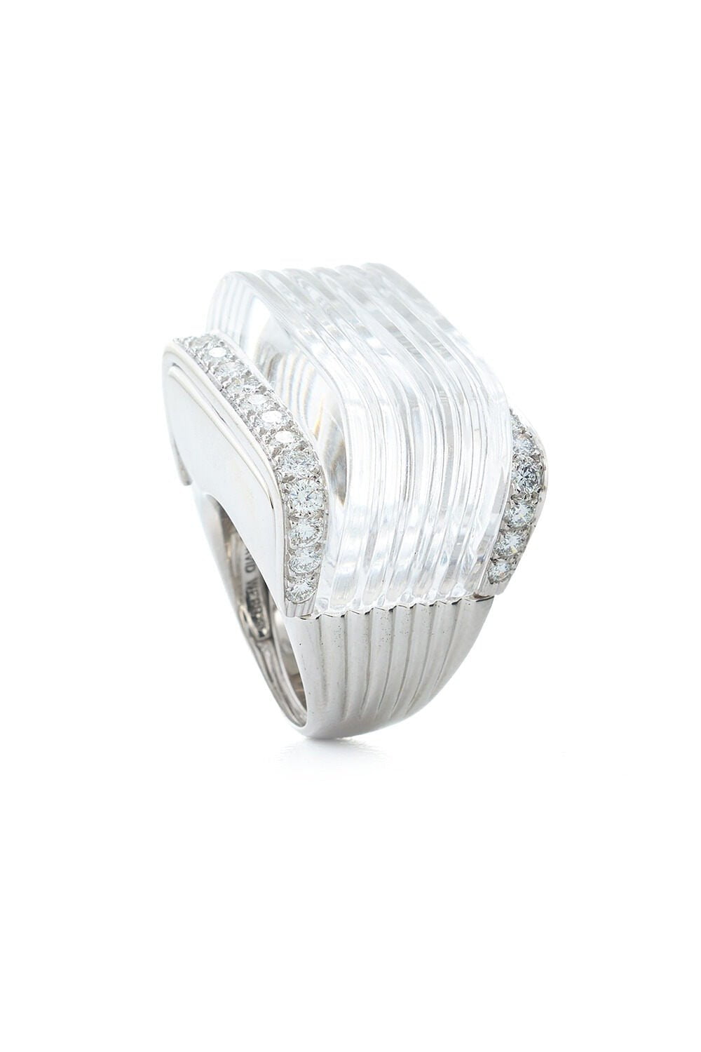 DAVID WEBB-White Tie Ring-PLATINUM