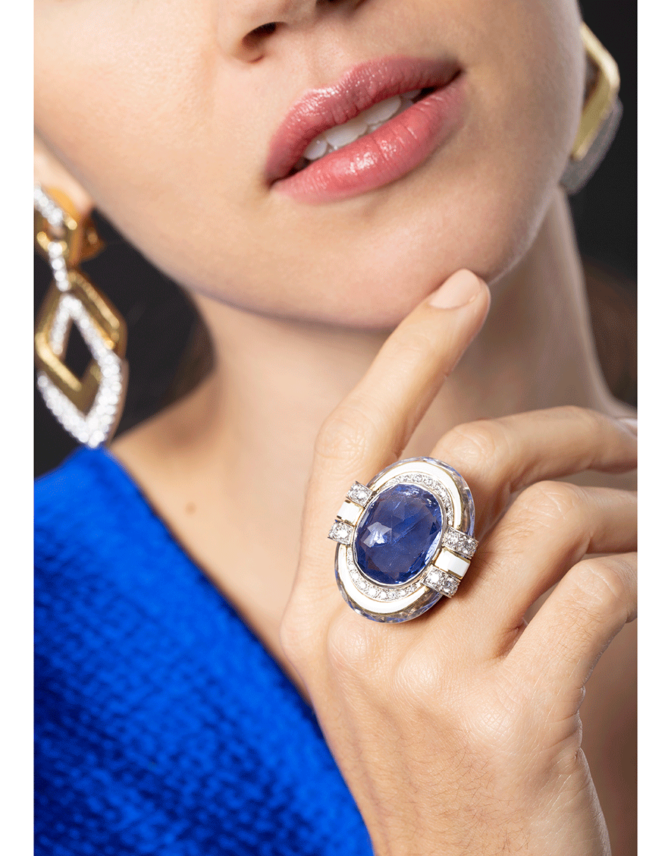 DAVID WEBB-East West Ring-PLATINUM