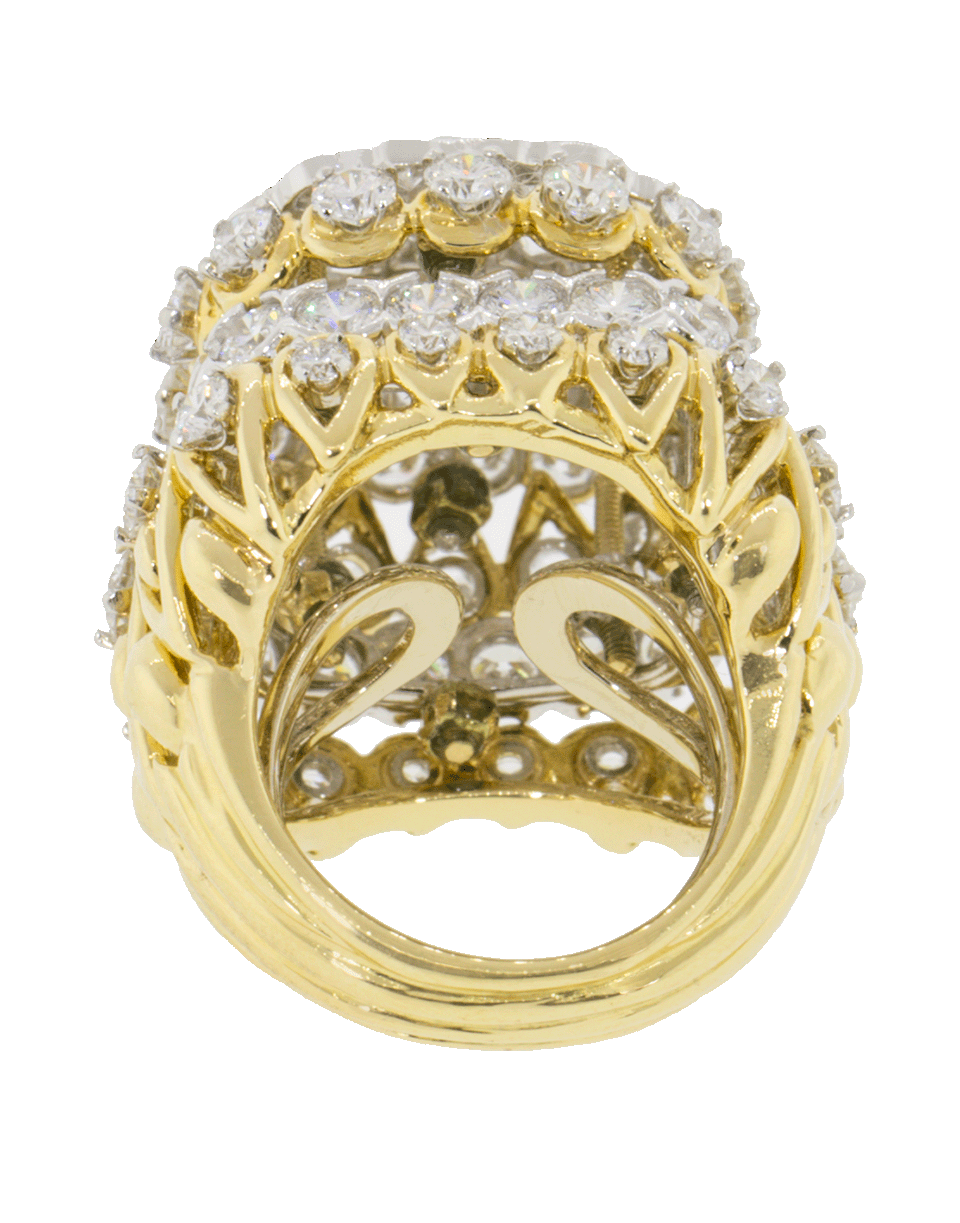 DAVID WEBB-Wedding Cake Diamond Ring-YELLOW GOLD