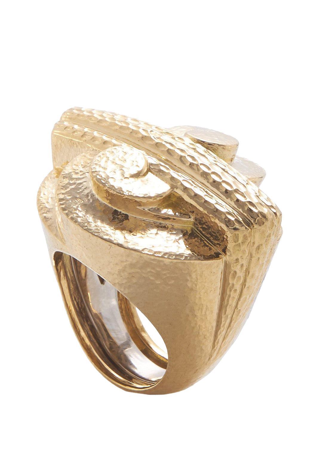 Double Scroll Step Ring-YELLOW GOLD-5.75-JEWELRYFINE JEWELRING-DAVID WEBB