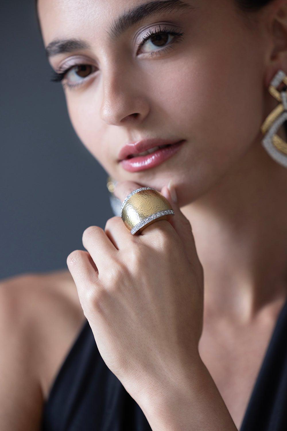 DAVID WEBB-Yellow Brick Road Ring-YELLOW GOLD