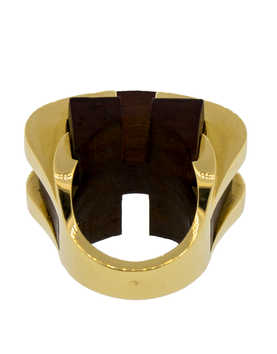 DAVID WEBB-Cocobolo Bridge Ring-YELLOW GOLD