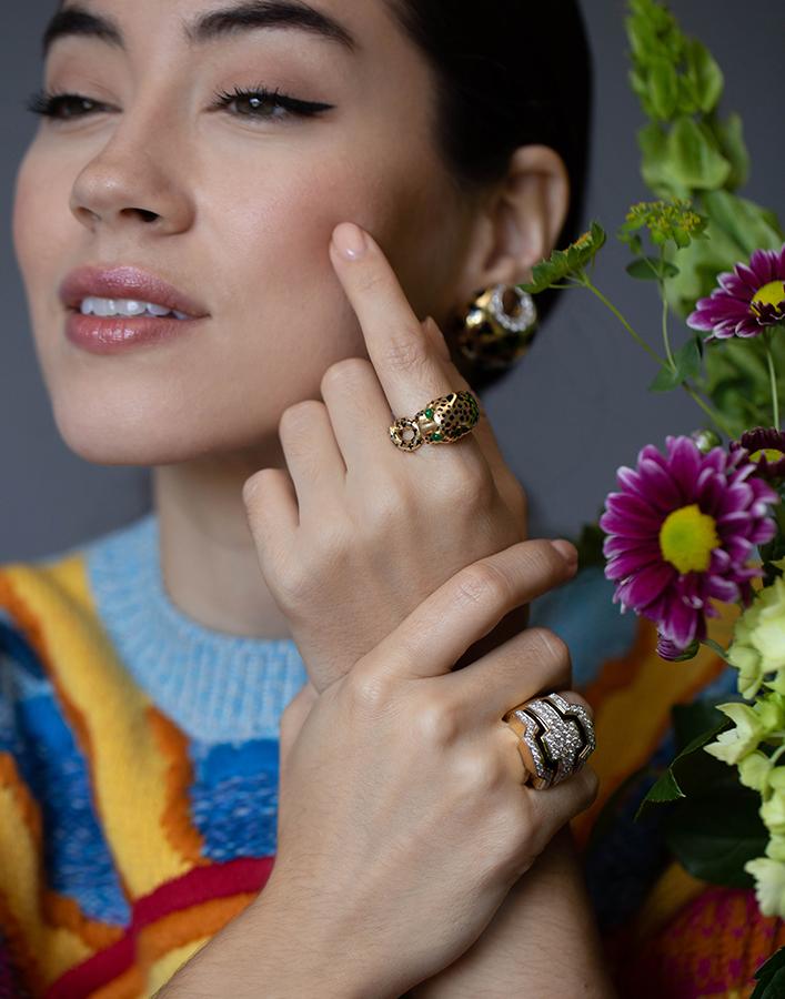 DAVID WEBB-Leopard Ring-YELLOW GOLD