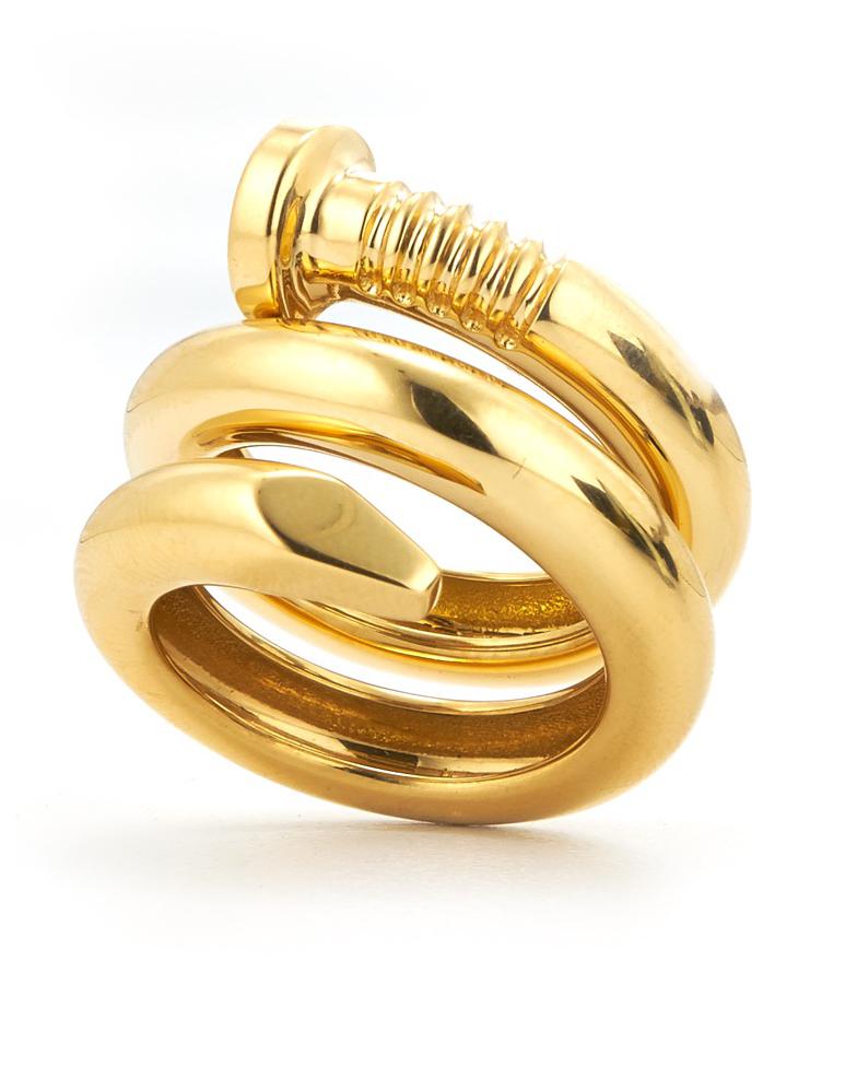 DAVID WEBB-Polished Nail Ring-YELLOW GOLD
