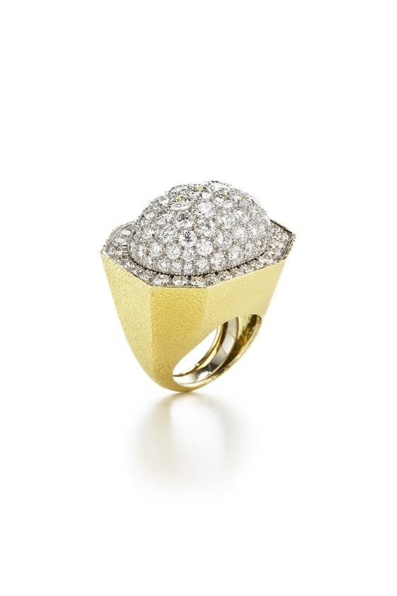 DAVID WEBB-City Lights Ring-YELLOW GOLD