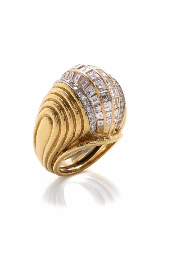 DAVID WEBB-Light Dome Ring-YELLOW GOLD