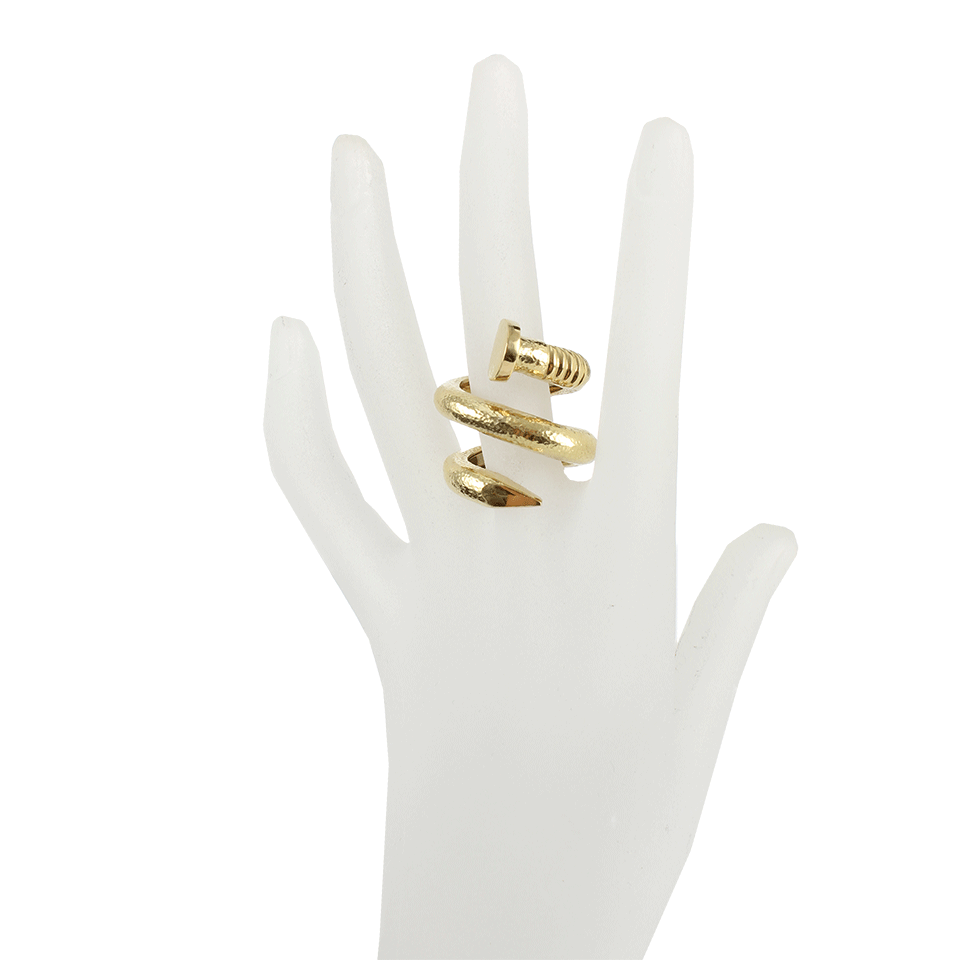 DAVID WEBB-Spiral Nail Ring-YLW GOLD