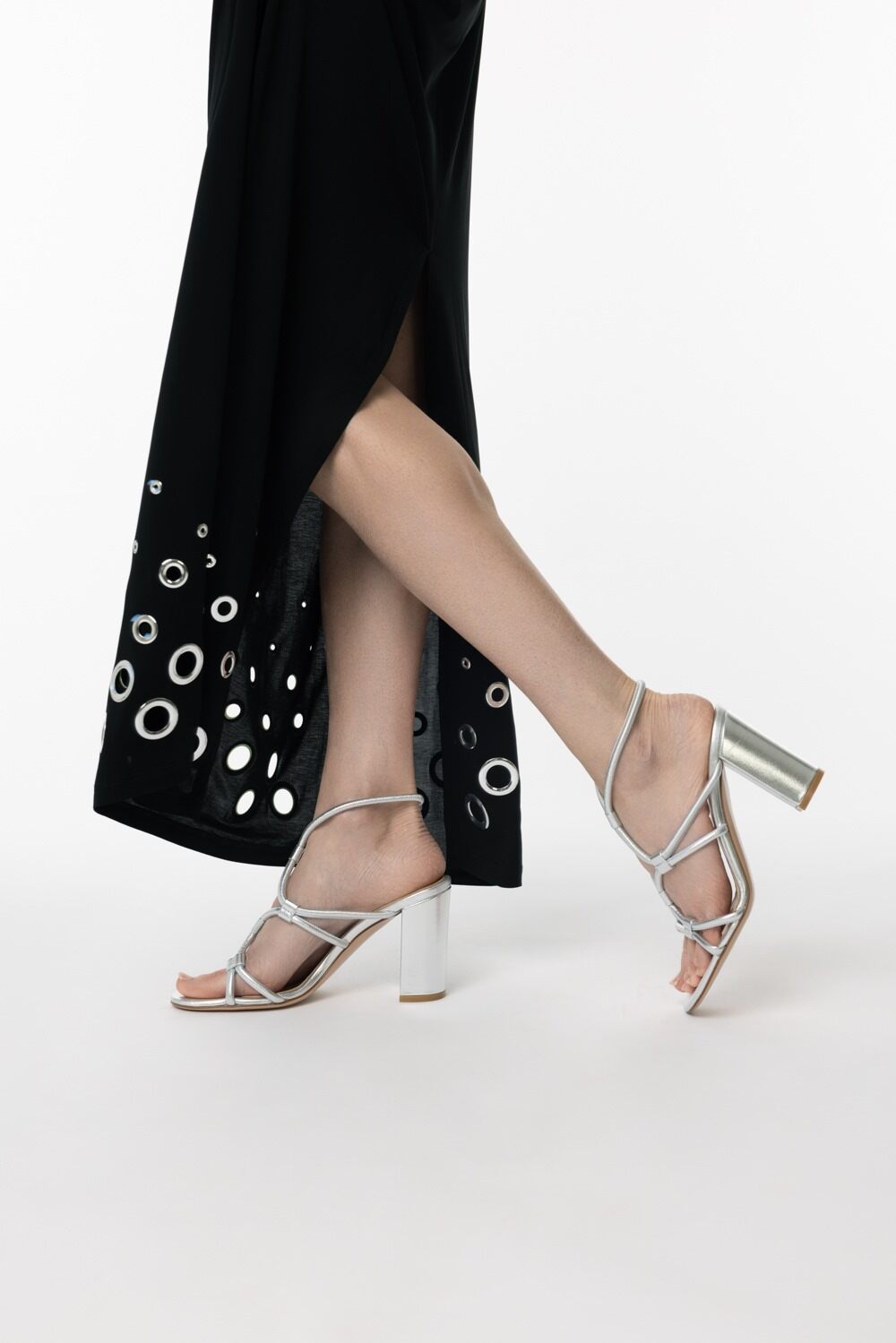 Strappy Sandal-SILVER-36-SHOESANDAL-GIANVITO ROSSI