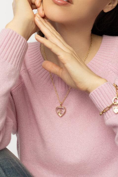 Midi Heart Locket Pendant Neklace-YELLOW GOLD-18-JEWELRYFINE JEWELNECKLACE O-LOQUET