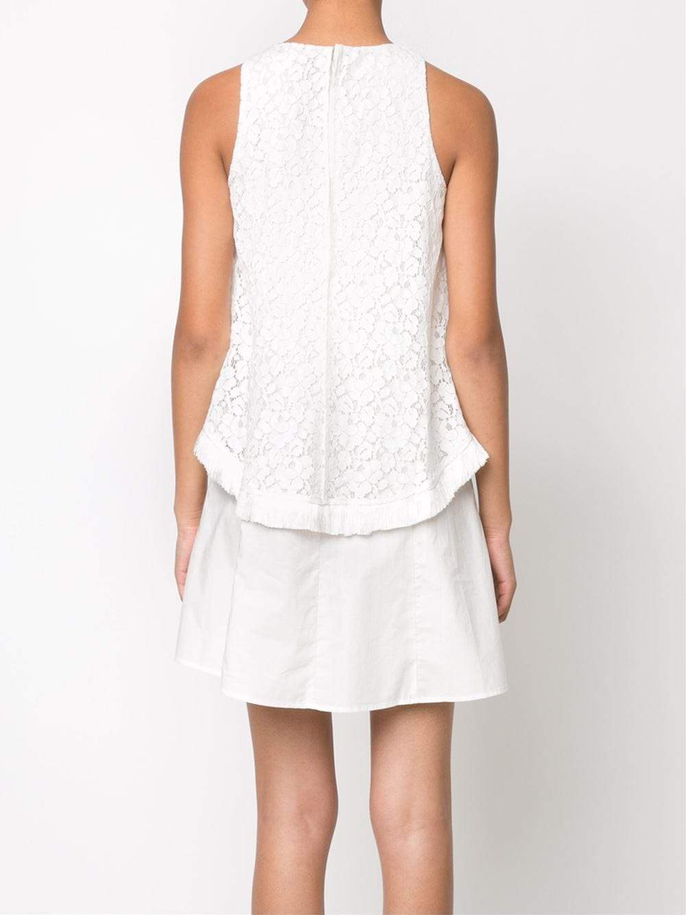 DEREK LAM 10 CROSBY-Empire Dress With Fringe-