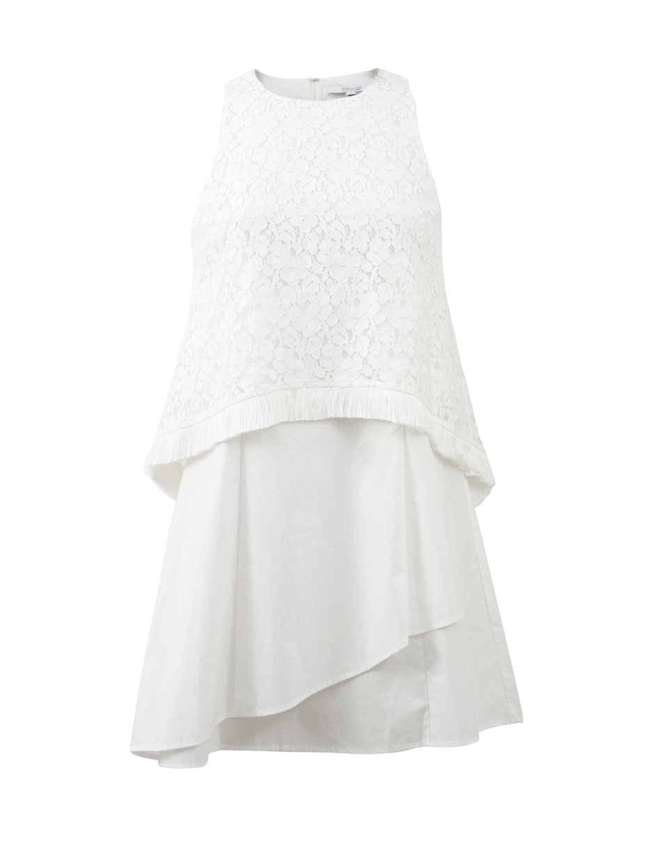 DEREK LAM 10 CROSBY-Empire Dress With Fringe-
