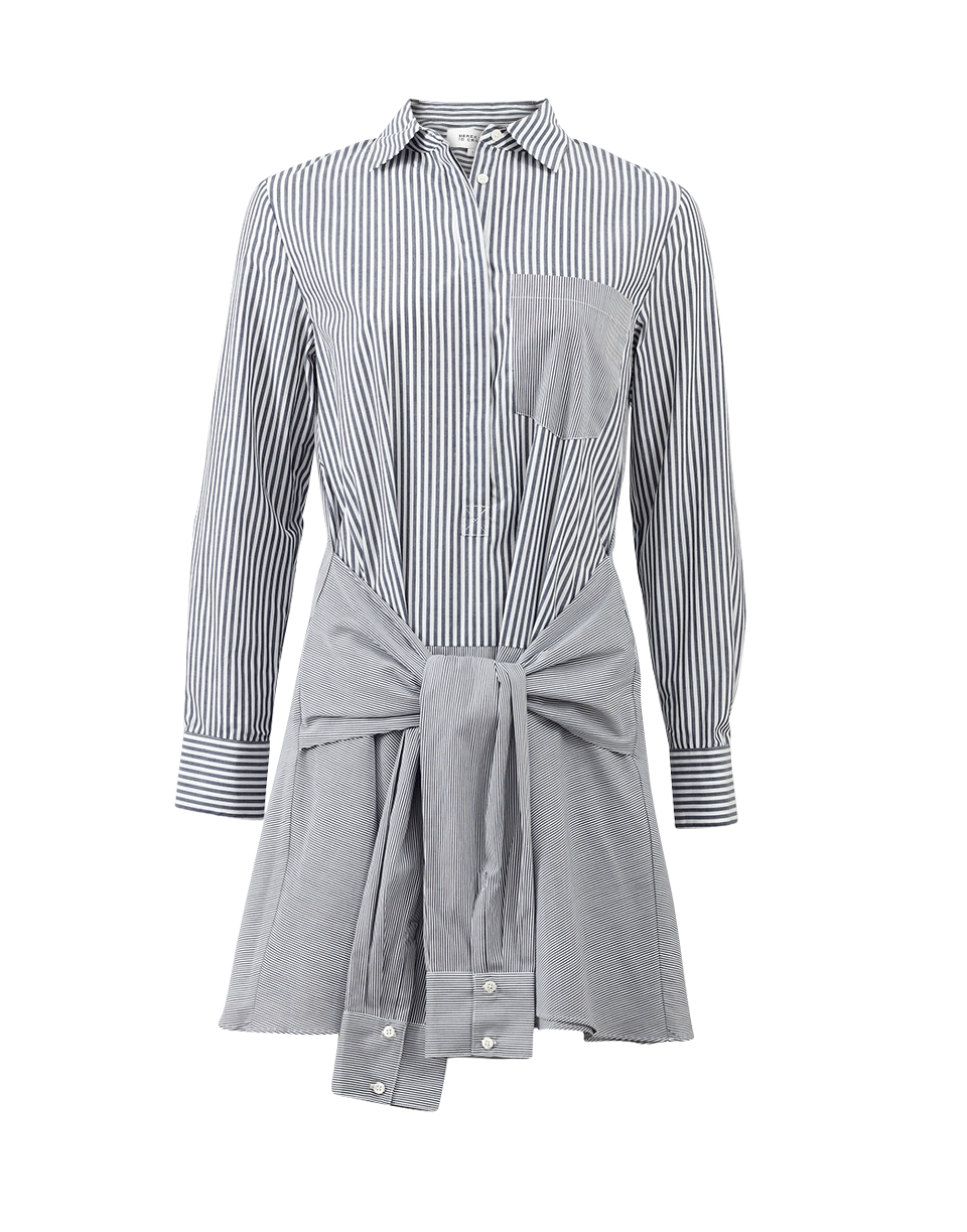 DEREK LAM 10 CROSBY-Tie Waist Shirtdress-