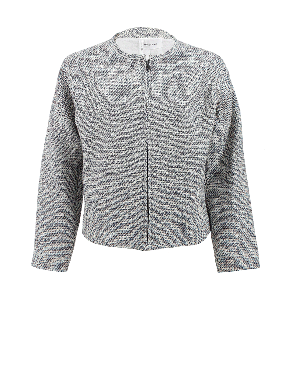 DEREK LAM 10 CROSBY-Front Zip Round Jacket-