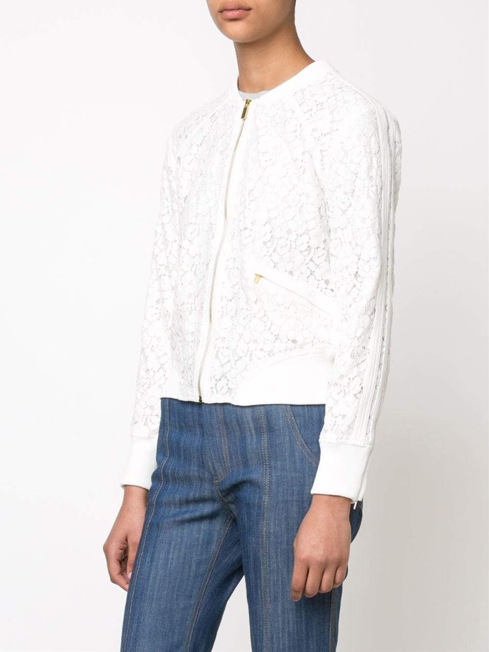 DEREK LAM 10 CROSBY-Lace Bomber Jacket-