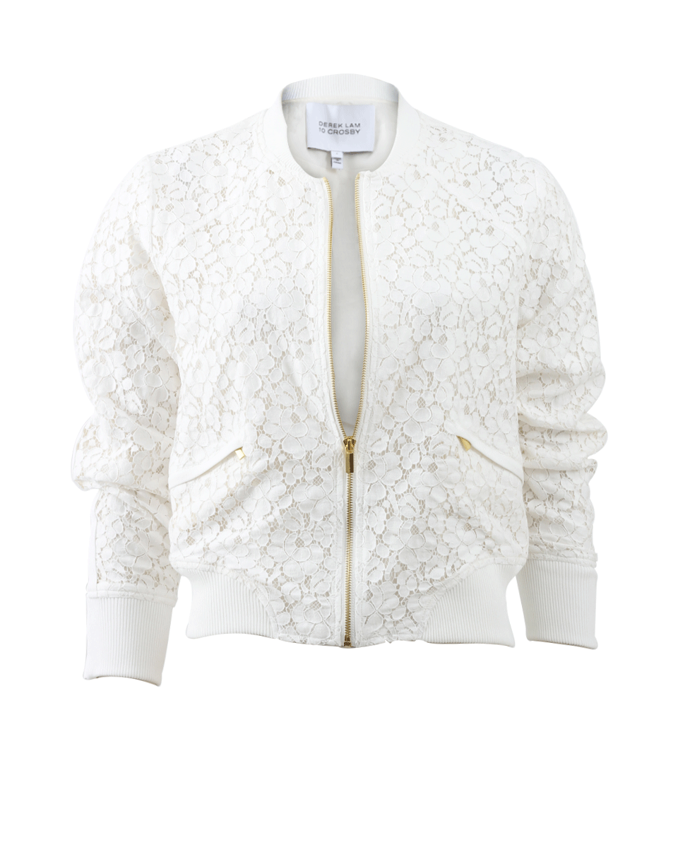 DEREK LAM 10 CROSBY-Lace Bomber Jacket-
