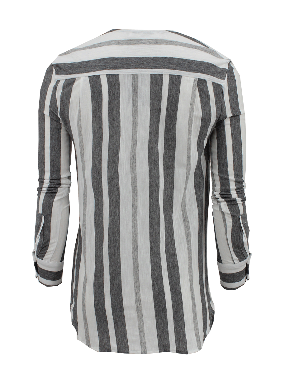 DEREK LAM 10 CROSBY-Long Sleeve Wrap Tail Back Blouse-