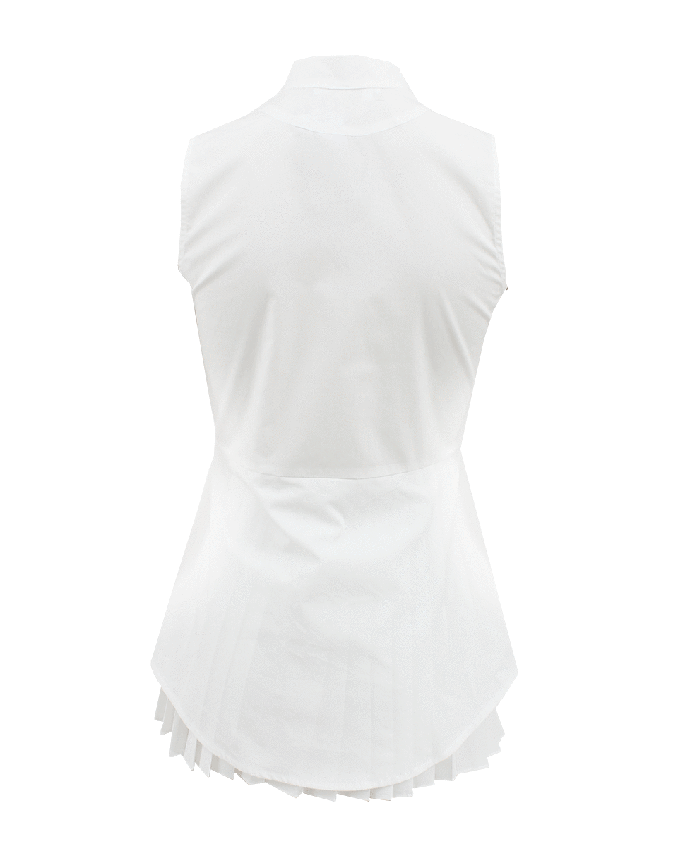 DEREK LAM 10 CROSBY-Sleeveless Blouse with Pleated Underlay-