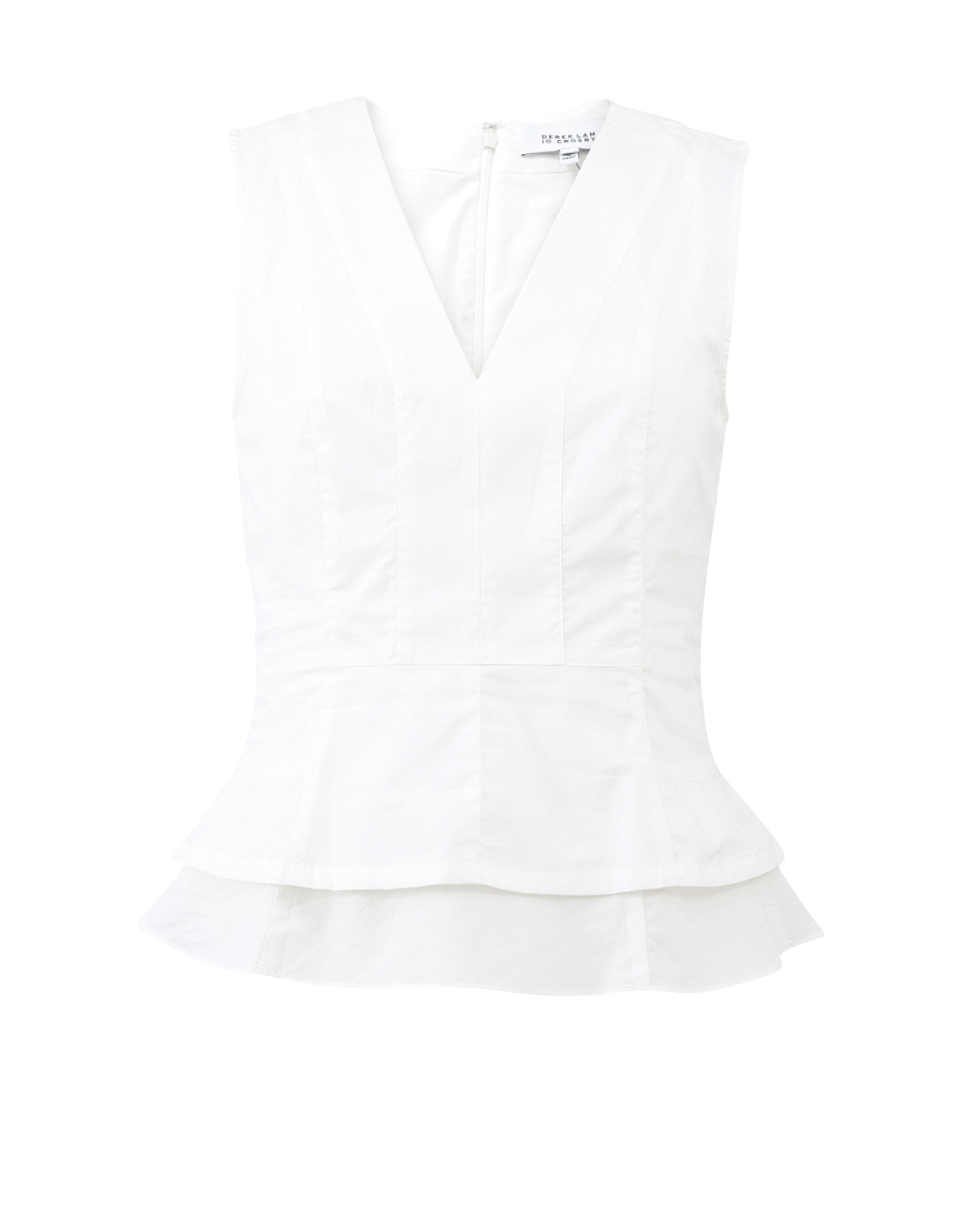 DEREK LAM 10 CROSBY-Peplum V-Neck Top-