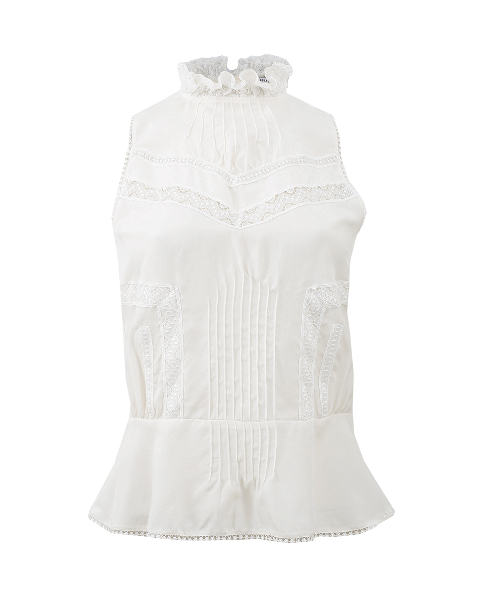 DEREK LAM 10 CROSBY-Pintuck Peplum Top-