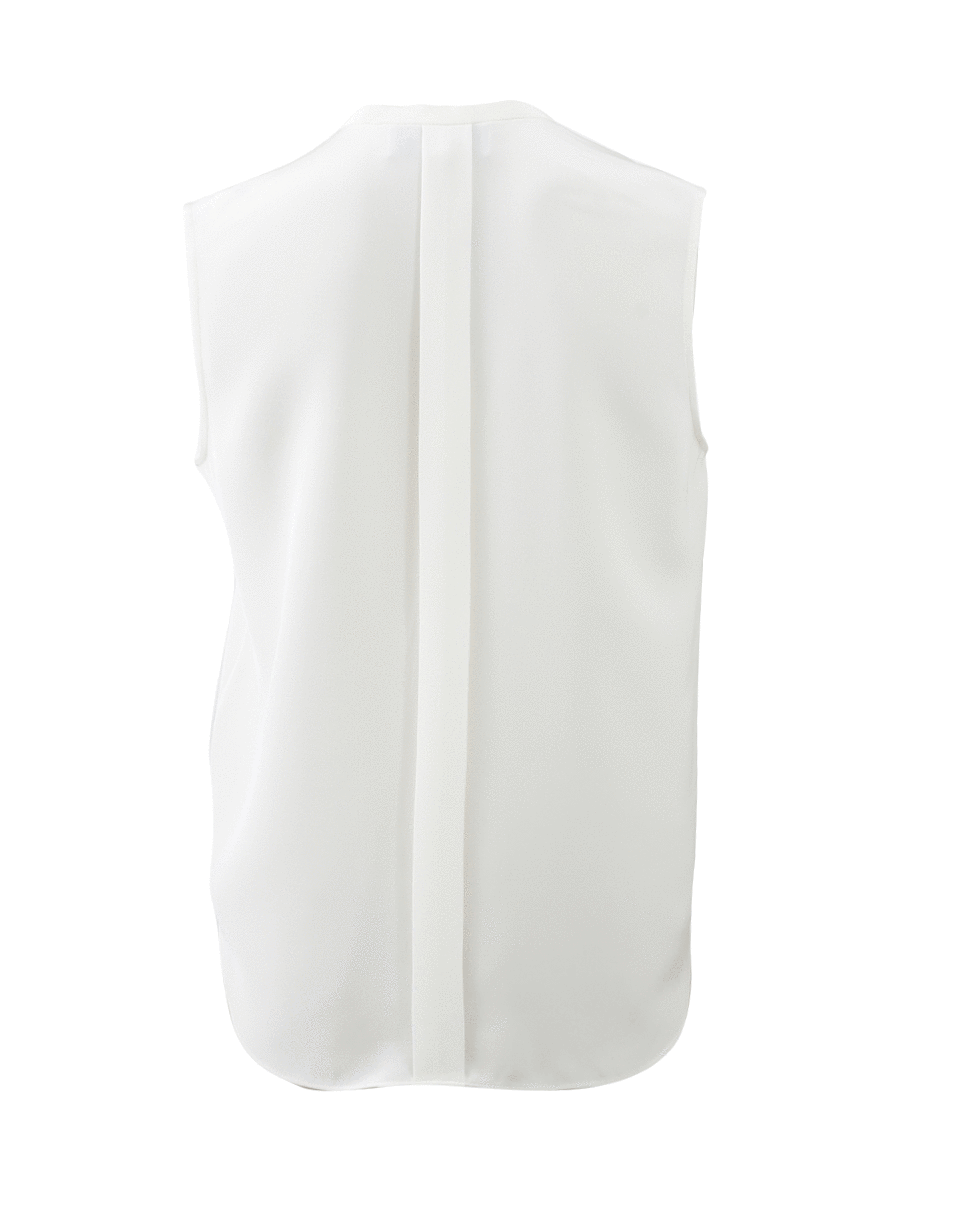 DEREK LAM 10 CROSBY-Ruffle Fringe Tie Blouse-