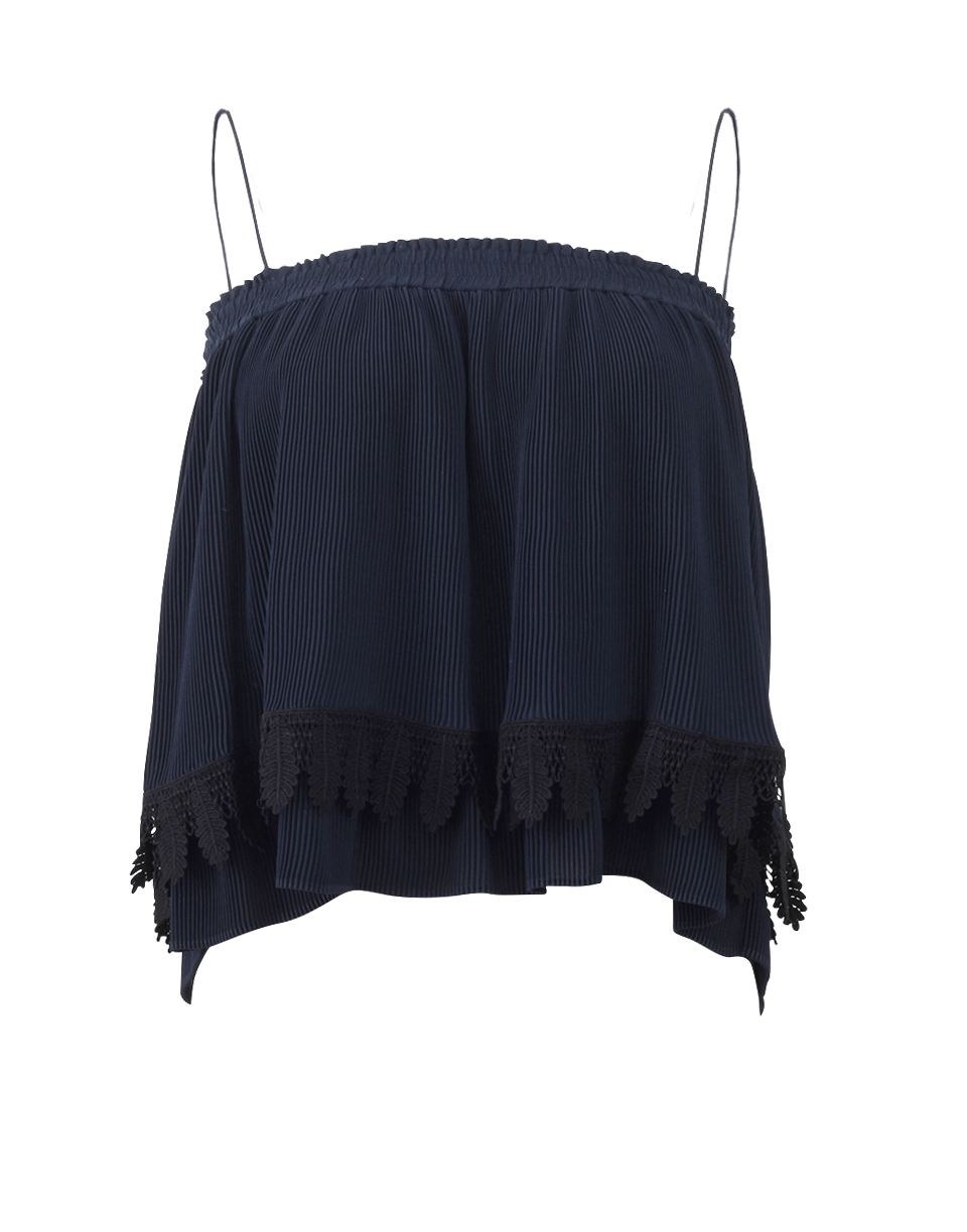 DEREK LAM 10 CROSBY-Pleated Camisole Tank-