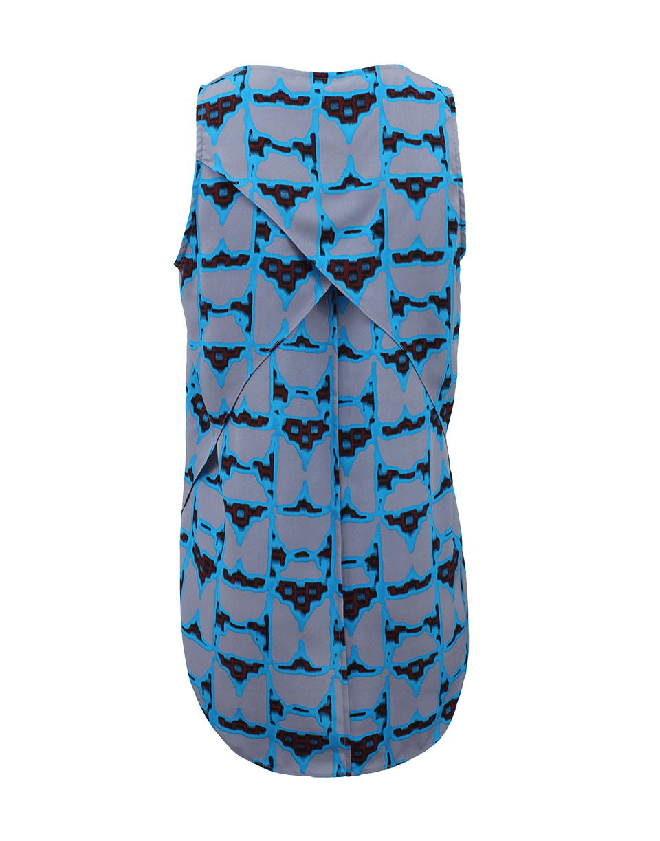 DEREK LAM 10 CROSBY-Back Tail Print Tank-