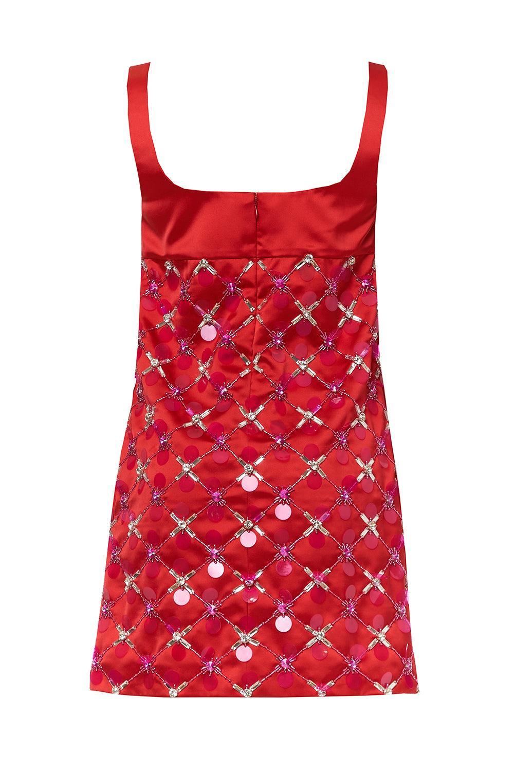 High Waist Mini Dress-RUBIS-38-CLOTHINGDRESSCOCKTAIL-DES PHEMMES