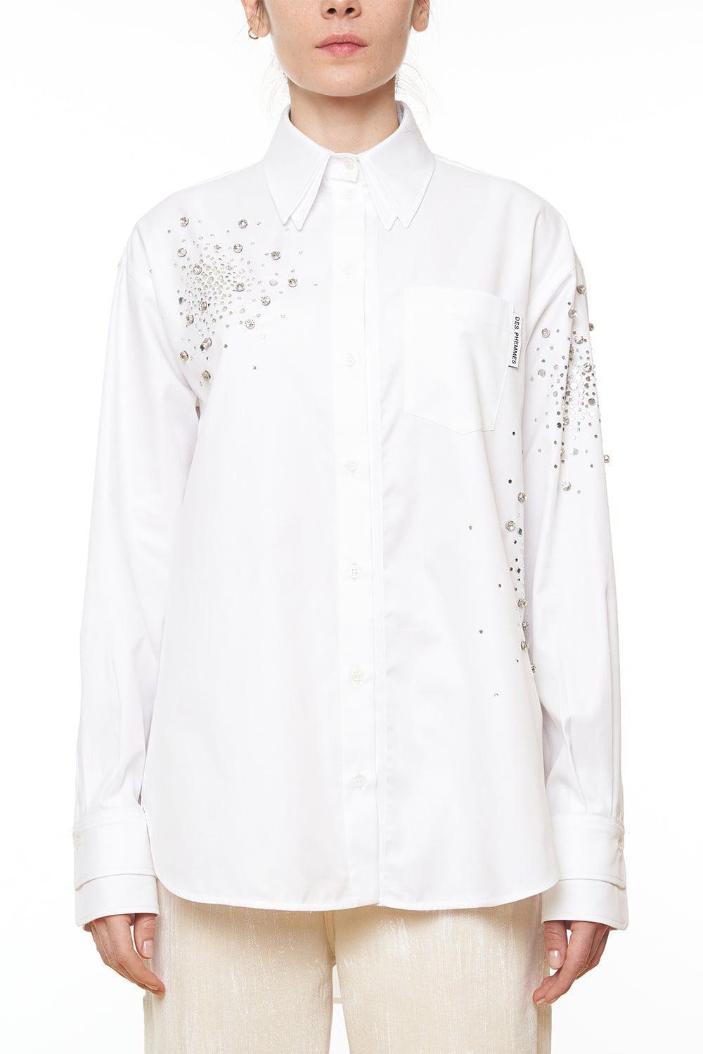 DES PHEMMES-Oversized Button Up Shirt-