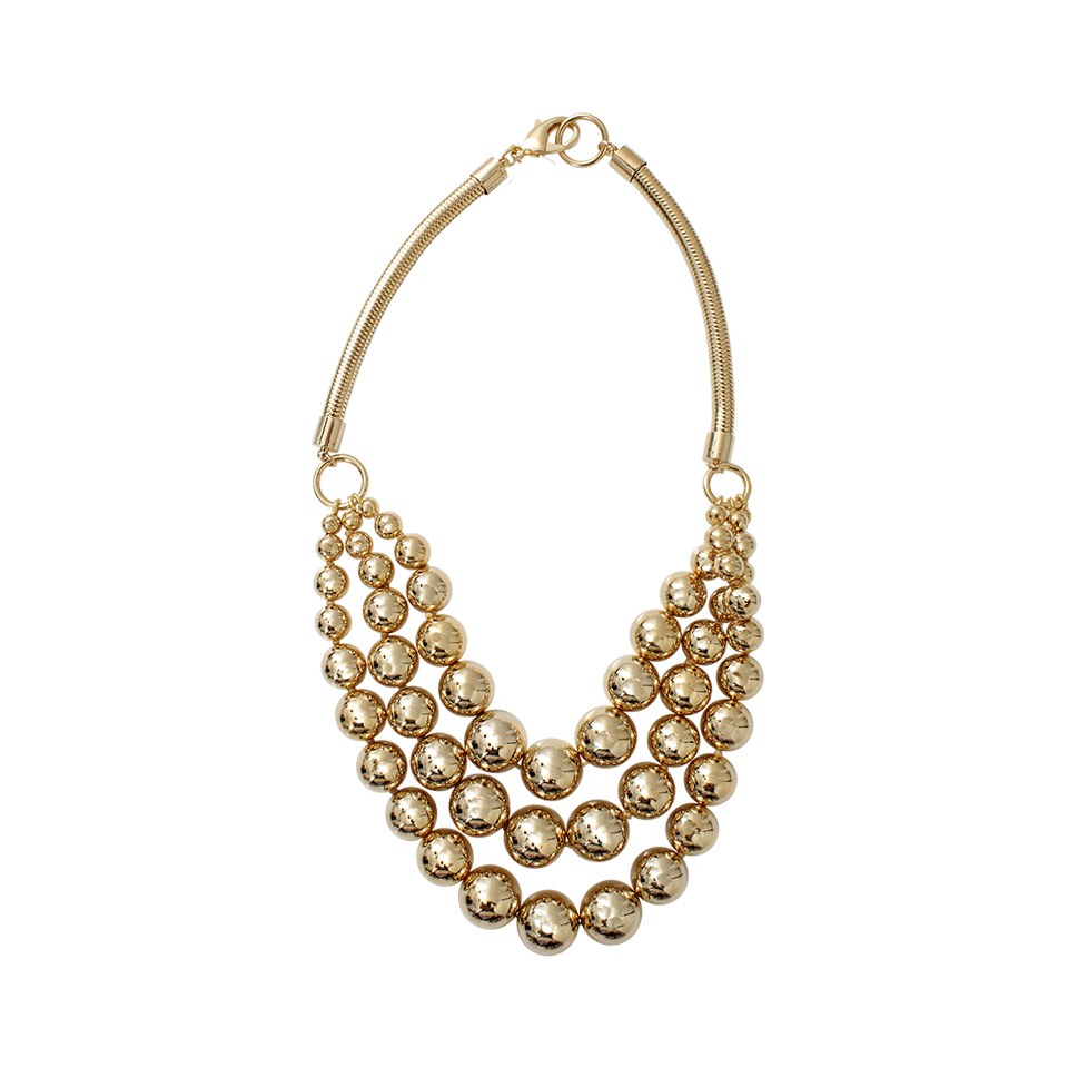 DESIGNS BY JANIS SAVITT-Gold Ball Necklace-GOLD