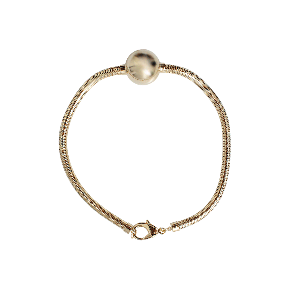 DESIGNS BY JANIS SAVITT-Pearl Snake Chain Necklace-GOLD