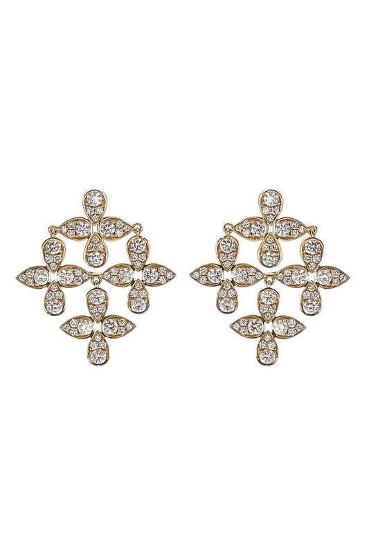 Diamond Angel Garden Earrings-YELLOW GOLD-JEWELRYFINE JEWELEARRING-DEVON WOODHILL