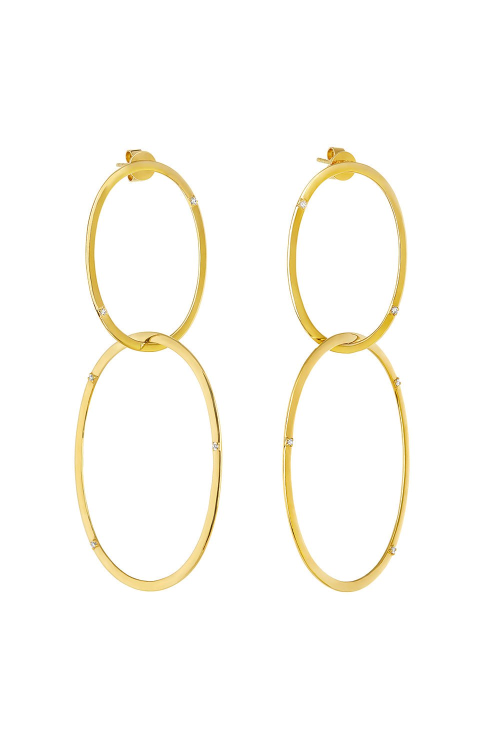 DEVON WOODHILL-Double Diamond OH! Earrings-YELLOW GOLD