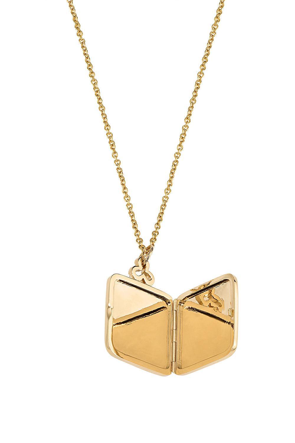 Deluxe Diamond Pillow Locket Trefoil Necklace-YELLOW GOLD-20-JEWELRYFINE JEWELNECKLACE O-DEVON WOODHILL