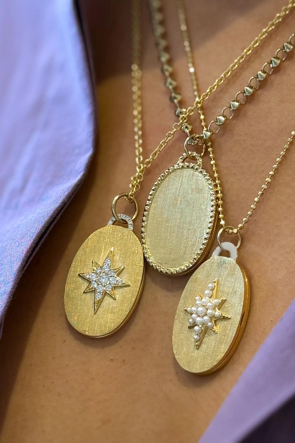 Oval Stud Locket Necklace-YELLOW GOLD-20-JEWELRYFINE JEWELNECKLACE O-DEVON WOODHILL