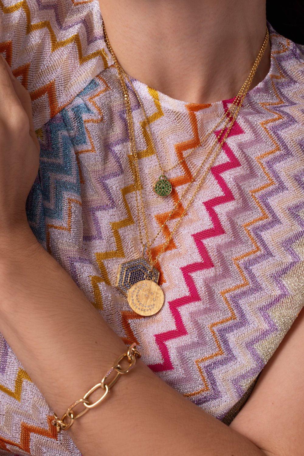 DEVON WOODHILL-Round Open Chain Link-YELLOW GOLD