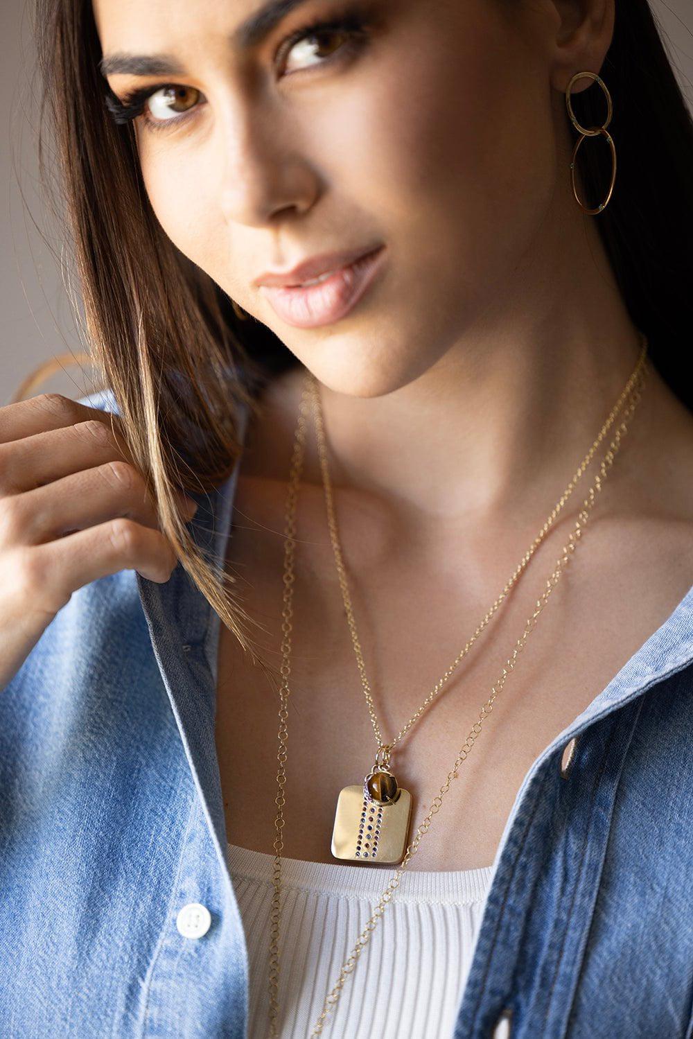 DEVON WOODHILL-Large Capri Pillow Locket-YELLOW GOLD
