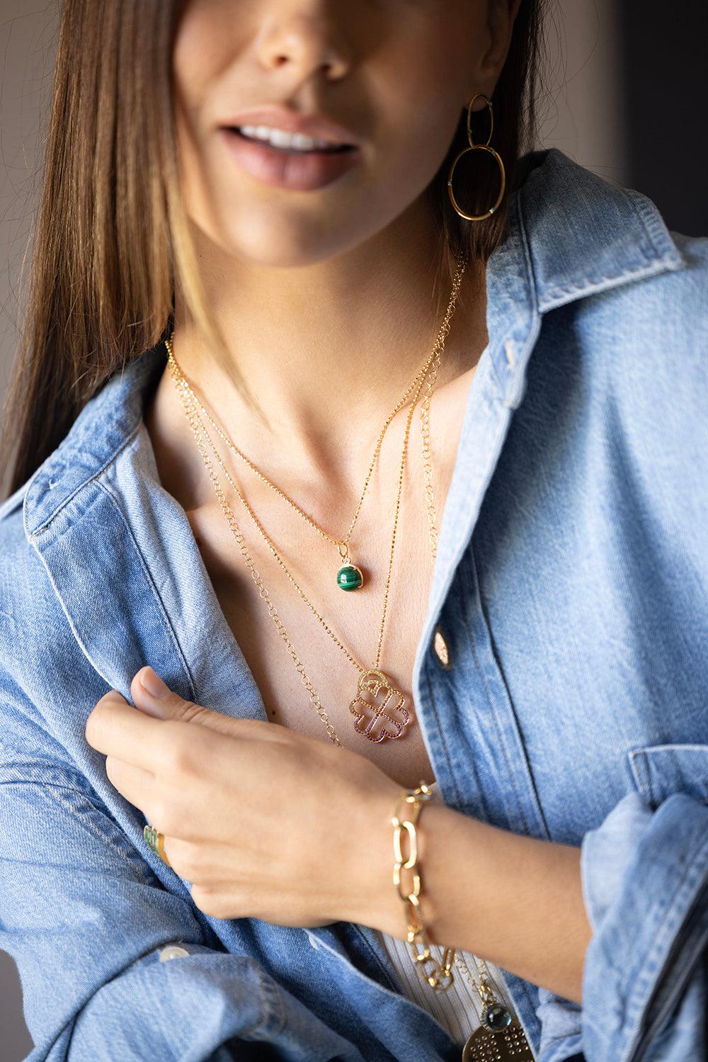 DEVON WOODHILL-Majesty Ball Chain 20-YELLOW GOLD