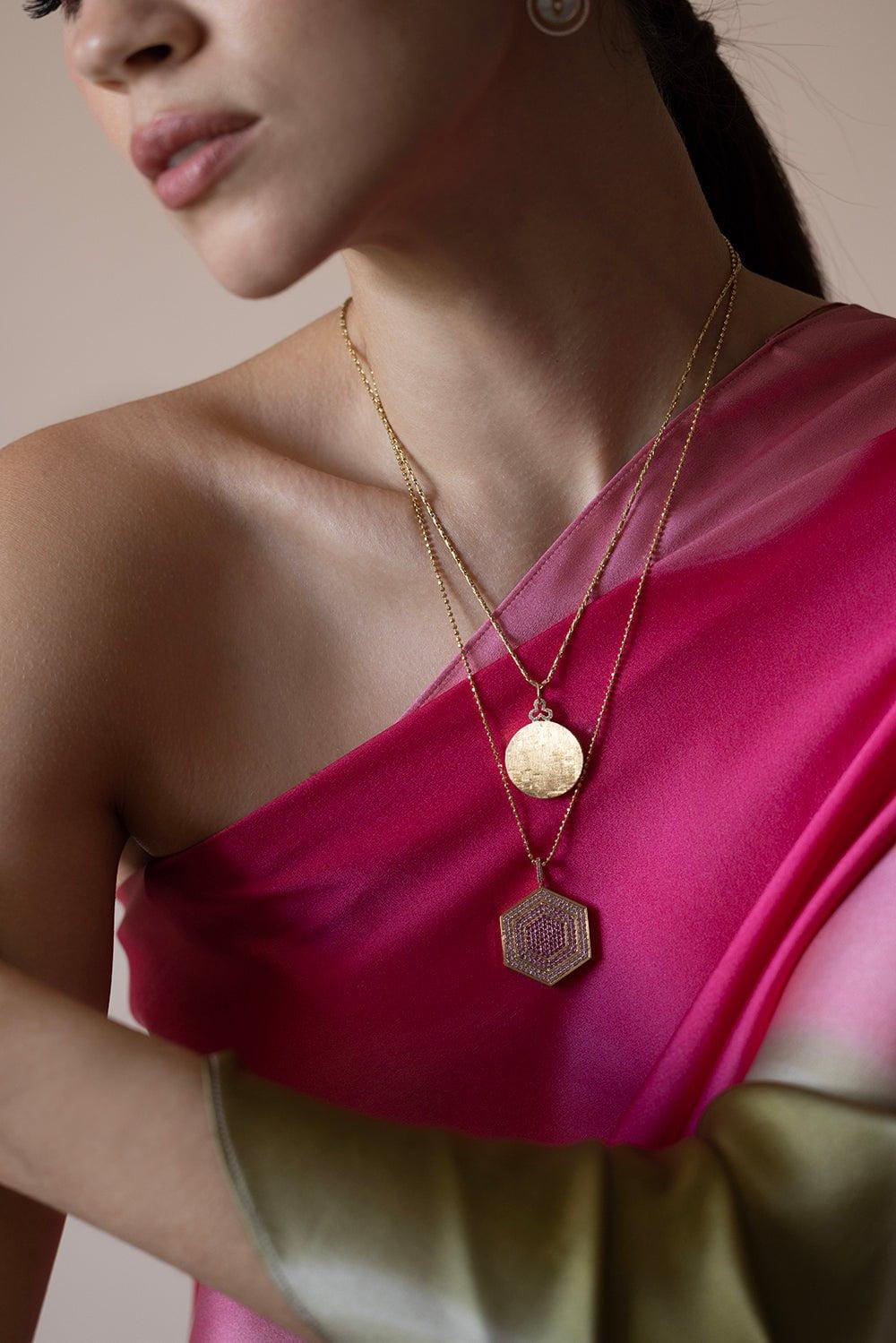DEVON WOODHILL-Medium Diamond Trefoil Locket-YELLOW GOLD