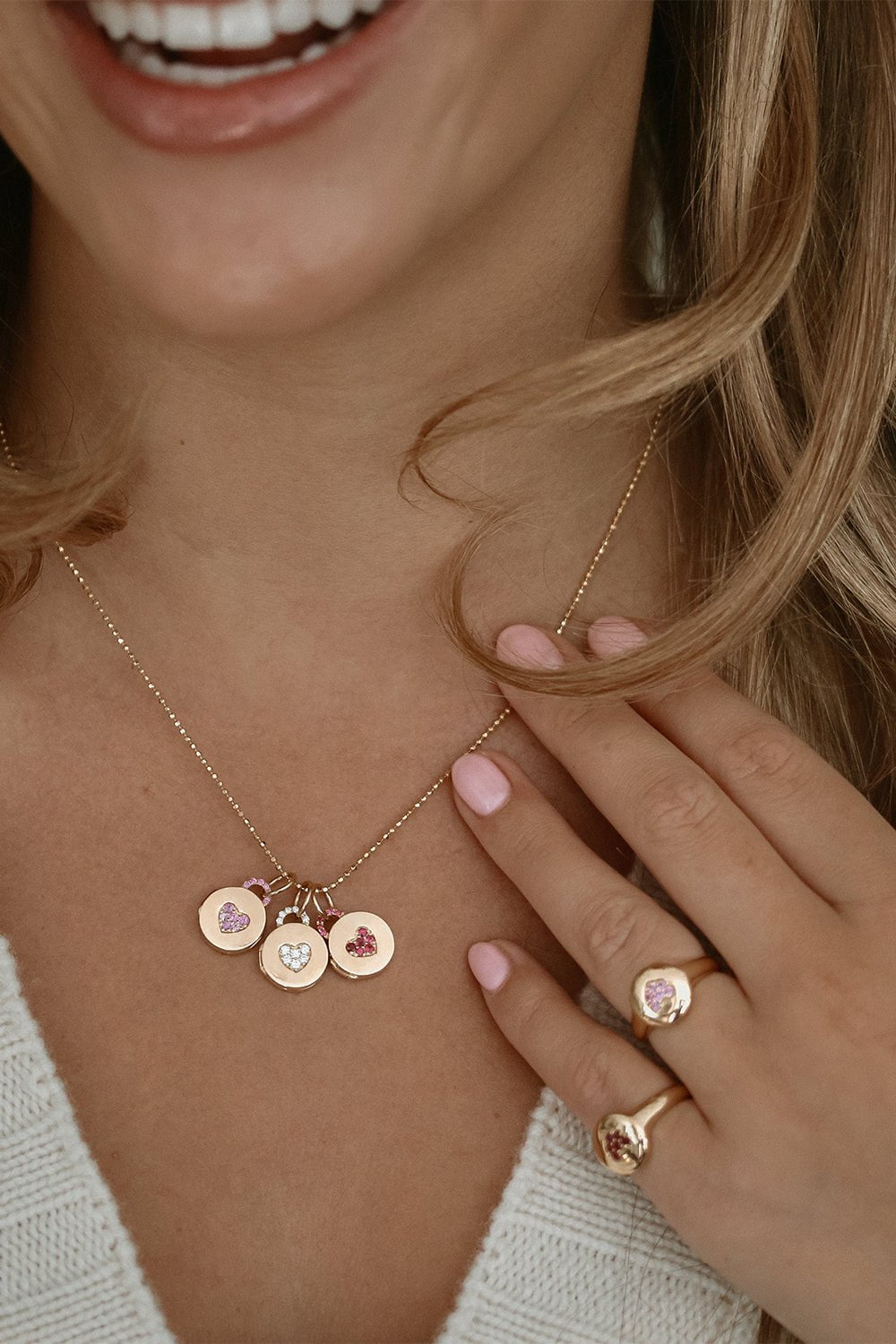 DEVON WOODHILL-Mini Sweetheart Diamond Locket Necklace-YELLOW GOLD