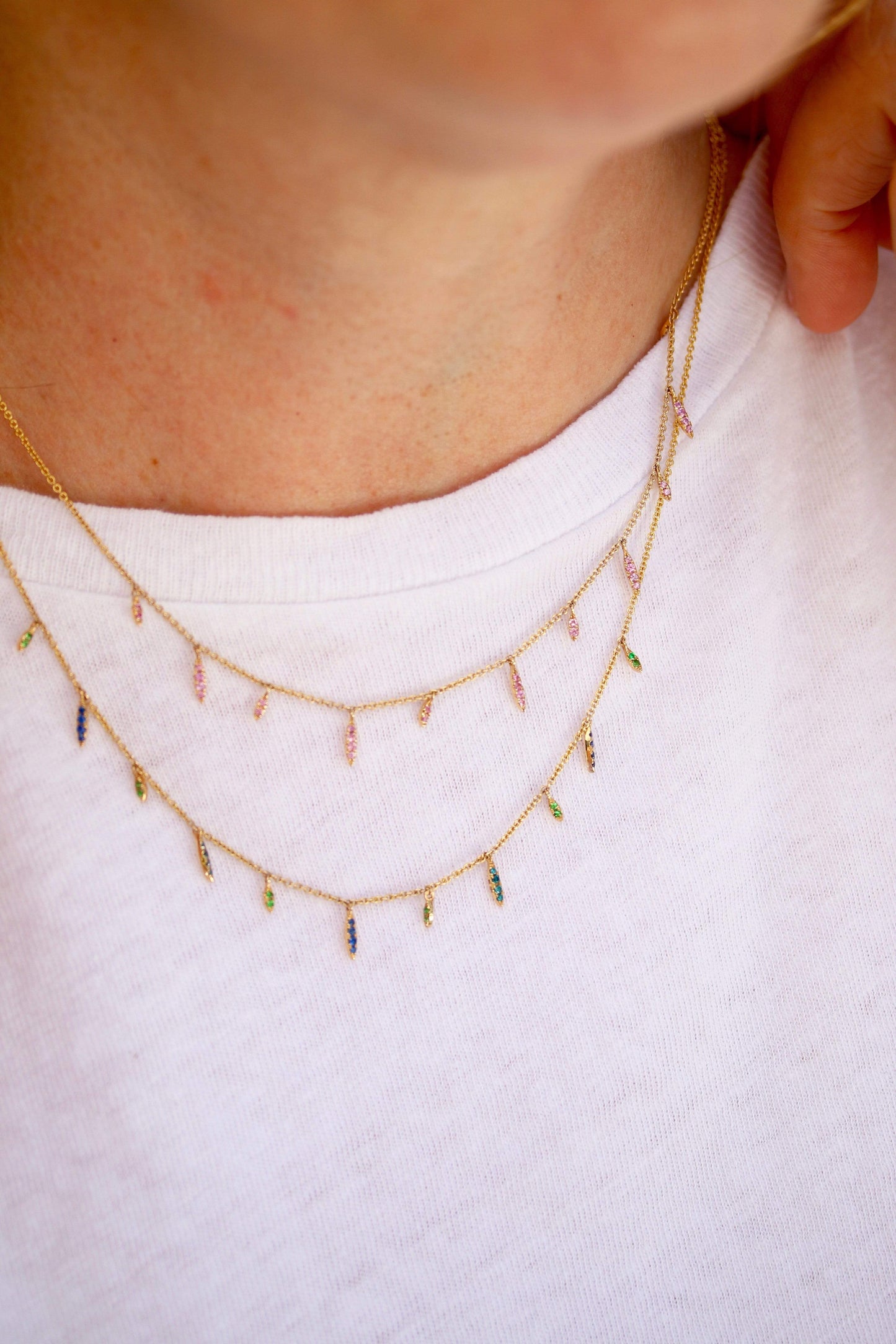 DEVON WOODHILL-Eleven Wishes Diamond Necklace - White Gold-WHITE GOLD