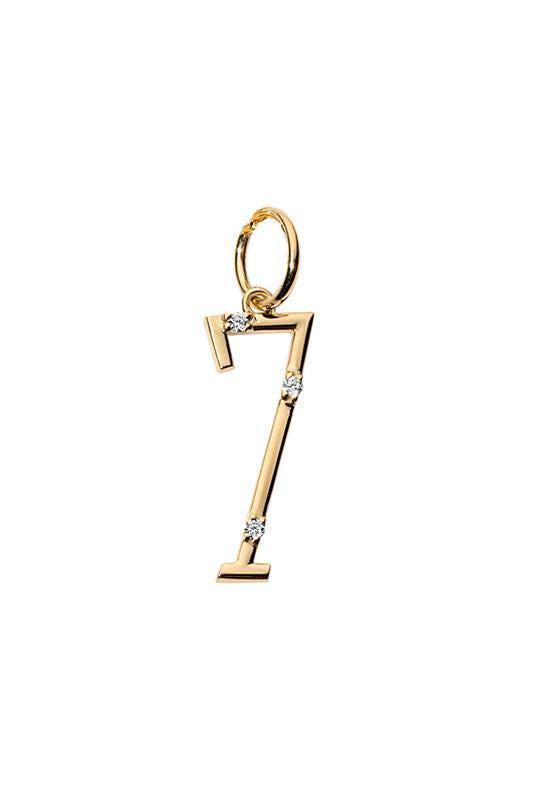 Number Charm-YELLOW GOLD-7-JEWELRYFINE JEWELPENDANT-DEVON WOODHILL