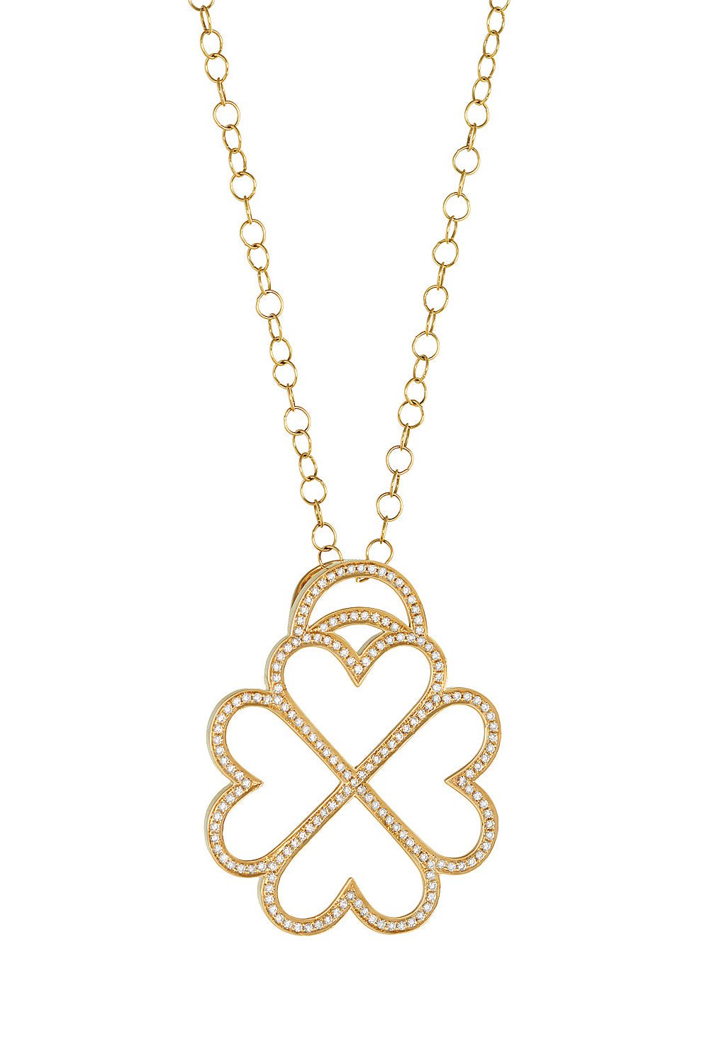 DEVON WOODHILL-Deluxe Ithica Clover Charm-YELLOW GOLD